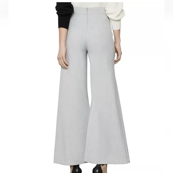 BCBGMaxAzria Gray Wide Leg pants New L large - Picture 2 of 13